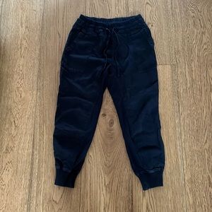 James Perse French Navy Mixed Media Pants